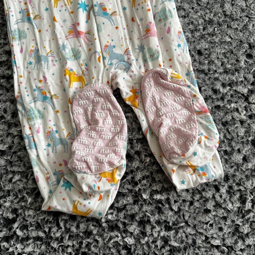 Magnetic Me unicorn footed modal pajamas, sz 18-24M - Picture 3 of 4
